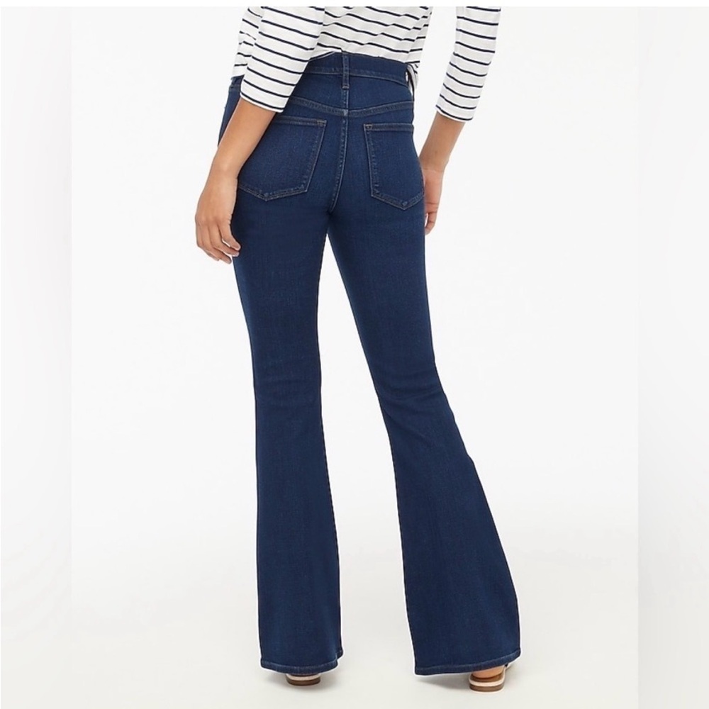 J. Crew Dark Wash Blue Flare Jeans - Picture 2 of 11